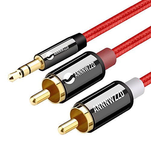 LINKINPERK Cavo Audio RCA Jack, Cavo Adattatore Jack 3.5mm a 2RCA Cavo Audio Stereo Jack,Cavo Audio a Y Stereo (3M)