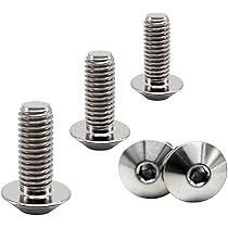 Agatige 6 PCS Bulloni Viti con Rondelle Set di Bulloni Stelo della