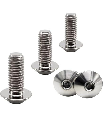 Bulloni In Titanio Per Bici - Viti M6x1.0x25mm Per Attacco Manubrio, Testa Conica, 5 Pezzi - Foto 4