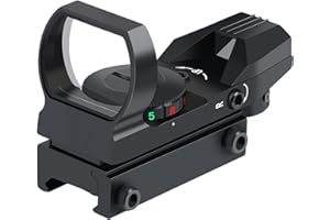 ‎FEYACHI Feyachi Red Dot Visier Red Green Leuchtpunktvisier Reflex Sight mit einstellbares taktisch Rot und Grün Fadenkreuz Zielfernrohr Reflexvisier kompatibel mit 20mm/22mm Picatinny