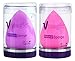 VMAGIC High-End Pro Makeup Sponge Beauty Blender for Flawless, Applicator, Highlight and Foundation (Purple + Pink) 2 pcs