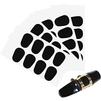 SWYZOR 16 Cuscinetti Per Bocchino In Silicone 0,8 Mm – Autoadesivi, Per Sassofono Contralto, Tenore E Clarinetto, Antiscivolo E Confortevoli