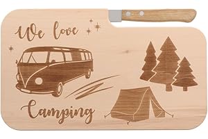 SPRUCHREIF Tabla de cortar de madera de aliso con texto en alemán Premium Qualität 100% EMOTIONAL · Tabla de cortar madera · Tabla de cortar · Tablero de cuchillos · Camping Sprüche · Regalos para camping ·
