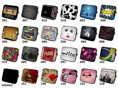 ©art&cherry Designer Laptoptasche Notebooktasche in 10 Zoll auch in 13 Zoll /14 Zoll / 15 Zoll / 17 Zoll erhältlich Sleeve Neopren Schutzhülle Netbook Tablet Cover Hülle Ipad 069 - 2