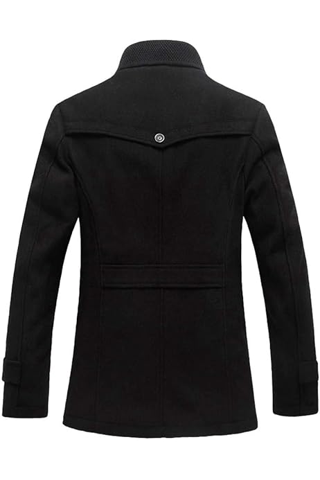 Manteau Homme En Laine Mi-Long - Trench Coat Chaud Automne/Hiver - Coupe Slim, Coup-Vent, Classique - Pour Business Ou Casual