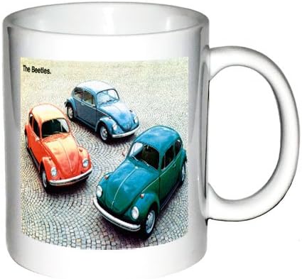11oz Poster/Logo Print Coffee Mug with image of a VW BEETLES 1968 (The Beetles)