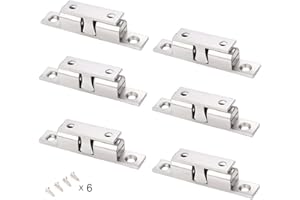 SUNFUA 6 Pack Réglables Cuivre Aimants Loqueteaux Magnétiques avec Vis Double Loqueteau à Billes pour Placard Cabinet Meubles Armoire(Argent)