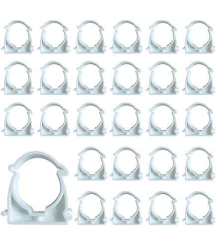 Sourcing Map PVC-Rohrschellen – 5 Stück, 25 Mm, Weiß, Für Trinkwasserrohre, Push-in-Montage