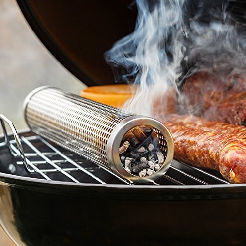Premium Räucherröhre 30 cm – Perfekt zum Kalträuchern – Edelstahl Rostfrei – Gratis Schutztasche – Räucherbox – Tube Smoker – Pellet Smoker – Kaltrauch-Erzeuger Generator – Räuchern auf jedem Grill - 5