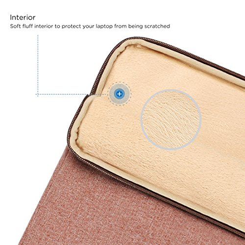 DOMISO 10 1 Zoll Laptoph  lle H  lle Case Etui Tasche Sleeve Notebook Schutzh  lle Canvas-Gewebe f  r 12  MacBook   10 8  Microsoft Surface 3  Pink