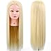Neverland Beauty 22 Inch 100% Synthetic Hair Hairdressing Cosmetology Training Head Blonde Mannequin Head Hairdresser Training Head with Clamp for College and Professional Use #613