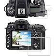 iDaPro Glass Screen Protector for Nikon D7500 + PET Top Screen Protector [2+2 Pack] Tempered Glass Easy Installation