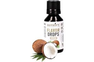 ‎NUTRIFY NUTRIFY Flavor Drops Kokos 30 ml, Aromatropfen ohne Kalorien, mehr Kokosgeschmack in Lebensmittel & Getränke, zuckerfrei, fettfrei, vegan, ohne künstliche Farbstoffe, Kokosaroma
