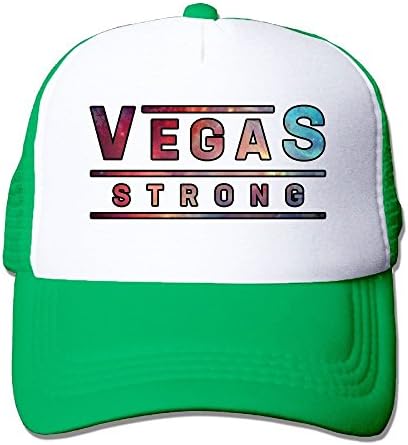YUYUTZA Mens/Womens Vegas Strong Fit Mesh Hat Hat Red KellyGreen