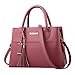 Produktbild LANSKIRT Damen Leder Schultertasche Shopper Handtasche Umhngetasche Tote Bag-Leder Schultertasche Handtaschen
