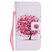 Produktbild LEMORRY Google Pixel Hülle Tasche Ledertasche Flip Beutel Haut Slim Fit Bumper Schutz Magnetisch Schließung Stehening Soft SchutzHülle Weich Silikon Cover Case Schale für Google Pixel, Gemalter Baum