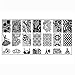 Amison 10pcs Women Nail Art DIY Nail Stamp Stamping Image Plate Print Nail Art Template