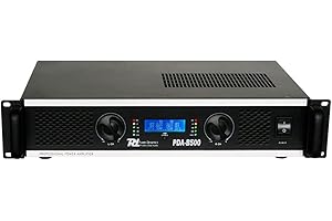 POWER DYNAMICS PD PDA-B500 Professional Stereo PA Amplifier - 500W Bridged Mode Power Amp with XLR & TRS Inputs, NL2 Outputs, LCD Display, 2U Rackmountable Design for DJs, Events & Installations