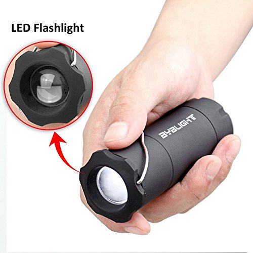 2 in 1 LED Campinglampe Taschenlampe von BYBLIGHT, kompakte Mini LED Zeltlampe, 3 Modus, IPX4 Wasserdicht, 200 Lumen, Zusammenklappbar,faltbare, AAA Batteriebetrieben (nicht enthalten), geeignet für Wandern, Zelten, Camping, Notfälle und Haushalt - 3