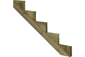 Vinuovo - Cosciale Legno- 5 Gradini, Supporto per Scale Esterne