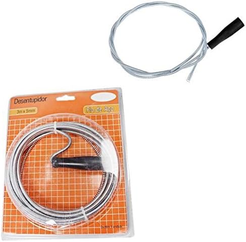 Coiled Metal Drain and Sink Cleaner Tool – Coil Cleans Unblocks Drain Pipe