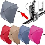 ALTABEBE XL SONNENSCHIRM / SCHIRM (UV-SCHUTZ 50+) für Kinderwagen / Buggy (Im angesagten MELANGE-Design) Ø 80 cm