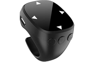 Plyisty Remote -Scroll -Ring, Luftfingerring -Maus mit Touchpad, Fernbedienung für App/Kamera/Videoaufzeichnung, Universal für Telefon -Tablet (Black)