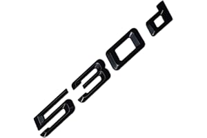 MCK Auto Distintivo con logo, emblema, 530d, nero lucido, posteriore, nero, modificazione tuning per E39 E60 E61 F10 F11 F07 F18 G30 G31 G38 HB8L3