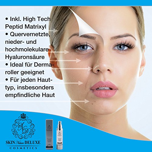 „Hyaluron-Säure Serum Hochkonzentriert – 50ml – Feuchtigkeitspendend, Parfümfrei & Geruchsneutral – Creme Hyaluron-Säure Gel Dermaroller geeignet – Hochdosierte Creme Anti Aging Serum Anti Falten – Antifaltencreme für Gesicht, Augen, Hals & Dekollete“ - 5