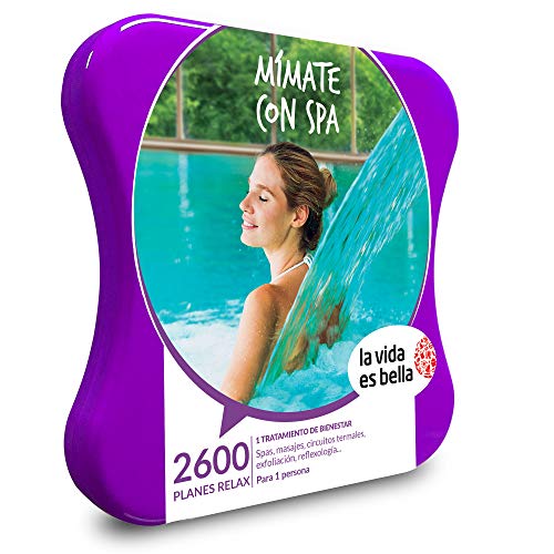 LA VIDA ES BELLA - Caja Regalo mujer hombre pareja idea de regalo - Mímate con spa - 2600 planes relax como reflexología, circuitos termales y tratamientos de bienestar