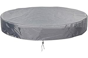 SUEBAIHUO Abdeckhaube für Tischplatte Angepasste Größe WasserdichtAbdeckung Gartentisch Abdeckhaube für Partytisch Campingtisch Winddicht,regenfeste,Staub und Anti - Φ67x10cm,(Φ26x4in)
