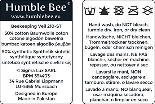 Humble Bee 210-ST Polycotton-Imkerschleier mit rundem Hut - 9