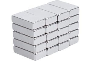 OCEUMAOA 20Piezas Imanes Neodimio Potentes Imanes Pequeños Rectangulares Magnet 20x10x5mm para Manualidades Refrigeradores de Pizarra Magnética