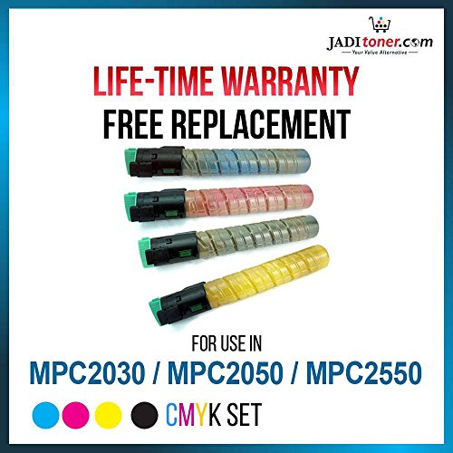 5-Pack Jaditoner Compatible Toner Cartridge Set For Ricoh MPC2030 MPC2050 MPC2550 841520 - K: 10,000 / CMY: 5,500 Page Yield