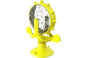 YATOSEEN Juguete Gatos, Juguetes para Gatos Interactivos, Distribución de Alimentos con Rueda de La Fortuna, Juguete para Gatos Vertical Giratorio de 360°, Ventosa Fuerte