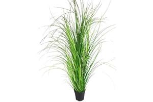 KLOCKE KUNSTPFLANZEN Dekogras im Topf - Künstlich & Naturgetreu - Groß: 150cm - Gras / Grasbüschel / Grasbusch / Grasbündel / Ziegras / Ufergras / Kunstgras getopft - Zeitlose Dekoration - Dekobündel für Bodenvase