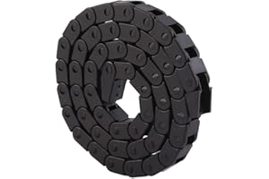 Cable De Cadena De Arrastre, Cadena de Transmisión de Plástico, Cadena de Arrastre de Nylon Negro Soporte de Cable, para Máquinas CNC de Cableado de Impresoras 3D 1M 10 * 10mm Tokaneit