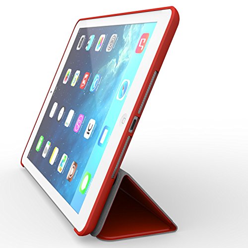 Khomo iPad Air 2 Hülle Case Rot Rotes Gehäuse mit doppelten Schutz ultra dünn und leicht, Smart Cover – Dual Red - 4
