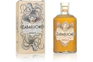 Liquore artigianale Zabaglione Lolli Limited Edition con astuccio serigrafato. Bottiglia da 700 ml. 17% vol.