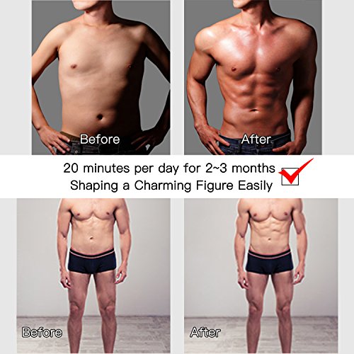 Elektrostimulation Muskeltrainer Frauen/Mann Bauch/Beine/Taille Massage-gürtel Wiederaufladbar USB Ladegerät–05(2-Gerät) - 3