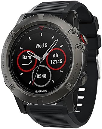 Tabcover for Garmin Fenix 5X Watch band,Soft Silicone Sport Replacement Strap Band for Garmin Fenix 5X Smart Watch
