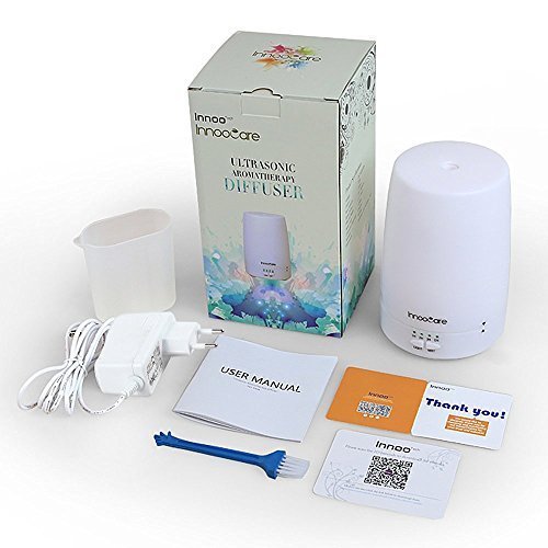 InnooCare Aroma Diffuser 150ml Diffusor Ultraschall Luftbefeuchter Kalten Nebel Technologie Abschaltautomatik Raumbefeuchter mit 7 LED Farbwechsel und Ebook für Babies Yoga Kinderzimmer Schlafzimmer Büro usw. - 6