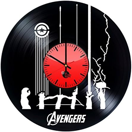 The Avengers Comics Vinyl Record Wall Clock - Get unique kitchen room wall art décor - Gift ideas for brother, sister, friend – Unique comics art design - Leave us a feedback and win your custom clock