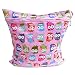 Baby Kleinkind Wasserdichtem Reißverschluss Wiederverwendbare Stoff Windel Tasche w / bunte Eulen Muster Rosa (Style 10)