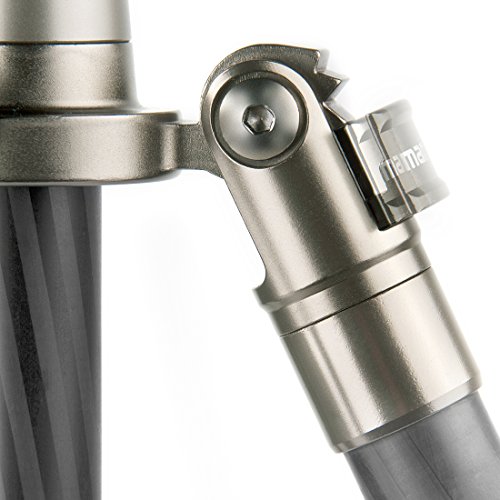 Mantona Titanium Carbon Stativ - Trípode Completo, Gris metálico