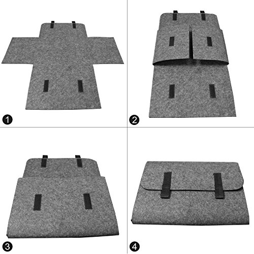 MojiDecor Filz Sleeve Hülle Multifunktions Ultrabook Laptop Tasche integriert Mousepad für Notebook 13-14 Zoll MacBook Air & Macbook Pro 13,3 Zoll, MacBook Pro Retina 13 Zoll - 7