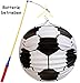 Produktbild Unbekannt 2 TLG. Set: Laterne / Lampion + LED Laternenstab -  großer Fußball - RUND  - für Kinder - Papierlaterne aus Papier - Lampe - Laternen Lampions - für Kerze &..