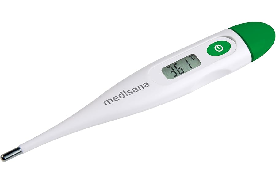 medisana FTC Digital Clinical Thermometer for Babies, Children, Adults, Oral, Underarm or Rectal, Waterproof with Fever Alarm