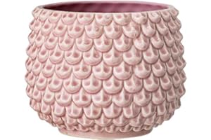 Nordring Ceramic Flower Pot Pino - colorful Planter, Pot for plants, sukkulents Size L (16,5 cm ø) Dia 6,5'' H 5'', Stoneware, rose