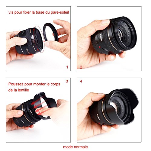 BPS Filtre UV de 58mm ultra fin et Haute D  finition Filtre Protecteur pour les objectifs SLR et DSLR Canon Nikon Sony Olympus et les Autres Filetage de lentille de 58 mm